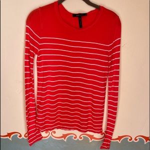 NWOT BCBG Orange Striped Long Sleeve Size XS